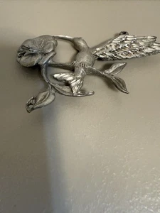 Vintage Spoontiques hängender Zinn Kolibri und Hibiskus Blume - Bild 1 von 7