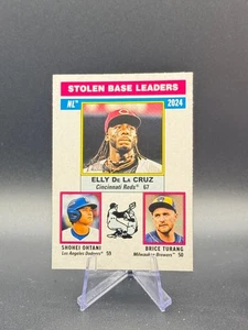 2025 Topps - Stolen Base Leaders 'De La Cruz, Ohtani, Turang' - #197 - Picture 1 of 2