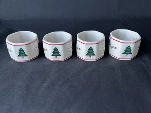 Albañiles, Pueblo de Navidad, Nuevo, Cuatro X Servilleteros, Perfecto Estado - Imagen 1 de 5