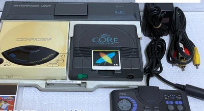 NEC PC Engine Coregrafx PI-TG3 Console + Interface Unit IFU-30 CD-ROM2 System - Image 1 of 4
