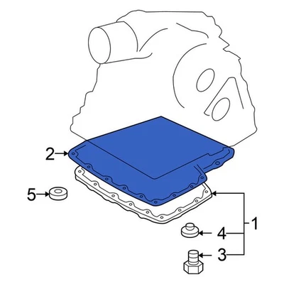 For Nissan Versa 2007-2012 Nissan 3139731X0A Transmission Oil Pan Gasket - Imagem 1 de 2