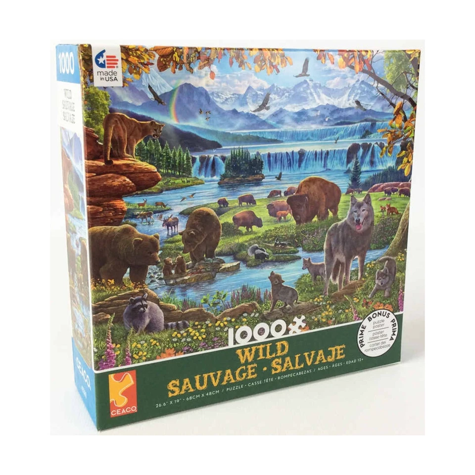Ceaco Puzzle Wild Series 4 - North American Wildlife (1000 Pieces) New - Image 1 of 1