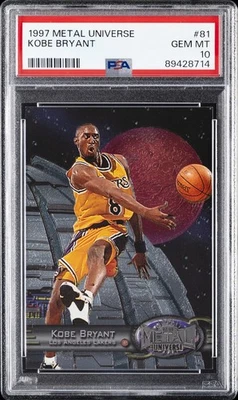 1997 FLEER METAL UNIVERSE #81 KOBE BRYANT PSA 10 - Image 1 of 2