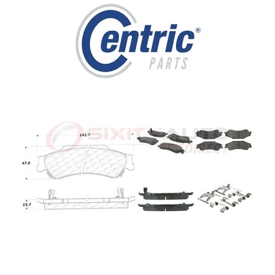 Centric Ceramic Disc Brake Pads w Shims for 2002 Lincoln Blackwood 5.4L V8 - cy Foto 1 de 4