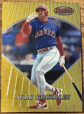 Juan Gonzalez 1996 Bowman’s Best Baseball Card #58 Texas Rangers MLB Free Ship - Image 1 of 3