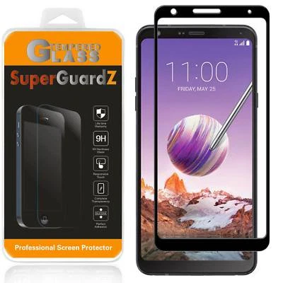 LG Stylo 4 SuperGuardZ FULL COVER Tempered Glass Screen Protector Guard Shield - Image 1 of 4