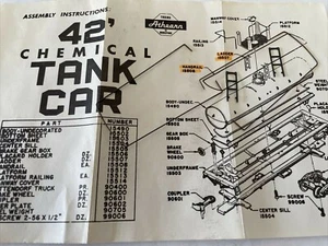 Athearn HO Blue Box Parts - 42' Tank Car Metal Ladders & Railings 15507 & 15508 - Picture 1 of 3