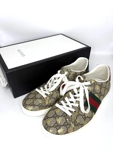 Gucci Ace Supreme GG Beige Estampado de Abeja Zapatillas Rojo Verde Tacones Talla 6 39 PVP £445 - Imagen 1 de 15