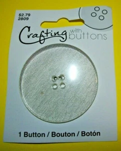 CRAFTING with BUTTONS 2809 2" CLEAR BUTTON 1 CARD=1 BUTTON Lot C39 - Picture 1 of 1