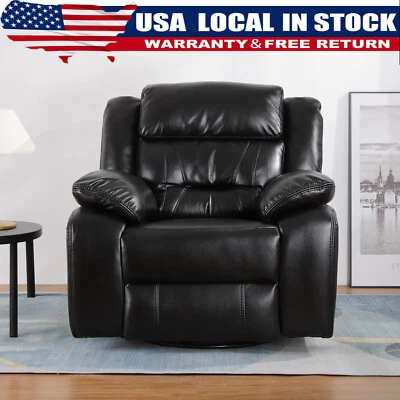 Sofá individual reclinable basculante giratorio moderno de cuero PU reclinable manual nuevo Foto 1 de 4