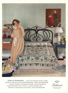 1962 Fieldcrest: This Is Kashmir Vintage Print Ad - Bild 1 von 1