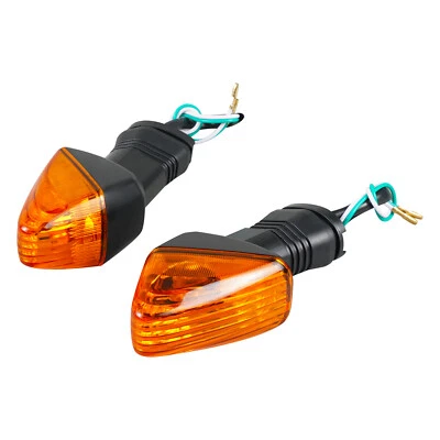 1 Pair Front Rear Turn Signals Light Lens Amber For Kawasaki NINJA ZX-6R ZX-6RR — 第 1/4 张图片