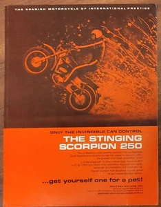1966 Montesa Scorpion 250 Motorcycle Print ad - Picture 1 of 1
