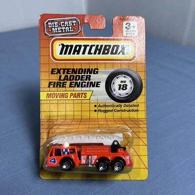 MATCHBOX # 18 ORANGE EXTENDING LADDER FIRE ENGINE MB18-C17 - Image 1 of 4