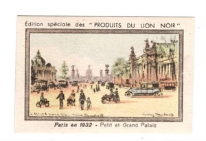 Chromo Paris 1932 Petit et Grand Palais Pub: Lion Noir 73 x 49 mm GUTER PUNKT SEHR GUTER ZUSTAND - Bild 1 von 2