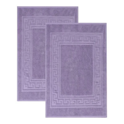 Хлопковый коврик для ванны Greek Key Infinity Border 900 GSM набор из 2 предметов 22 дюйма x 35 дюймов - Изображение 1 из 2