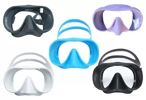 DivePRO Diving Mask Alien Alloy Frame with GoPro Mount Black Spearfishing Mask - Picture 1 of 7