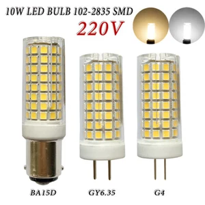 10PCS Dimmable BA15D GY6.35 G4 Led Bulb 10W chandelier Warm White Candle Light - Picture 1 of 14