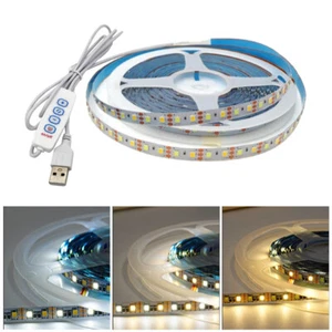 USB 5V Dual Color LED Strip Light Kit 3000K 4000K 6000K CCT Flexible Tape Bar - Picture 1 of 9