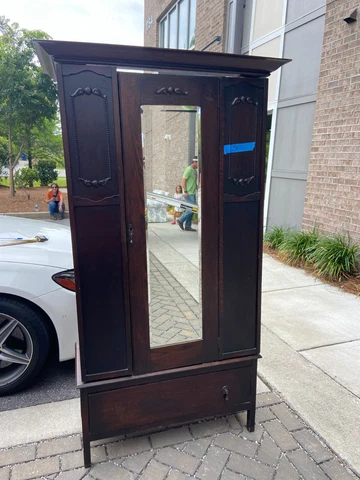 Antique Mahogany Wardrobe Cover