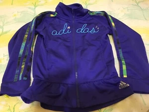 Adidas Girls Dark Blue Jacket Size 5 Polyester - Picture 1 of 3
