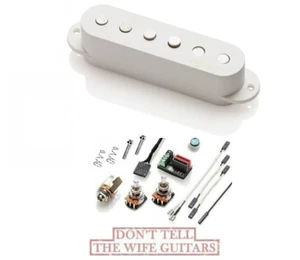 EMG S1 White Passive Single Coil Strat Stratocaster Replacement Pickup & Wiring - Picture 1 of 1