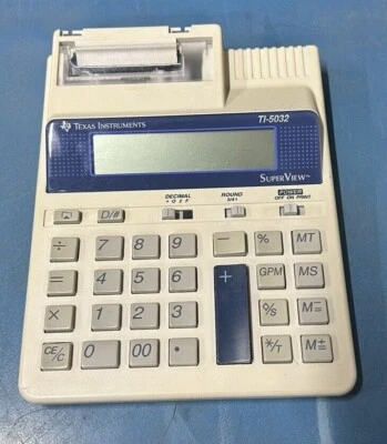 Texas Instruments Model TI-5032  Printing Calculator 10 Digit Superview TESTED! - Image 1 of 2