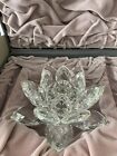 Swarovski Silver Crystal Giant Water Lily Candle Holder