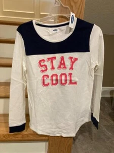Old Navy NWT Girl Size XXL (16) "Stay Cool" Graphic Thermal Waffle-Knit Top - Picture 1 of 8