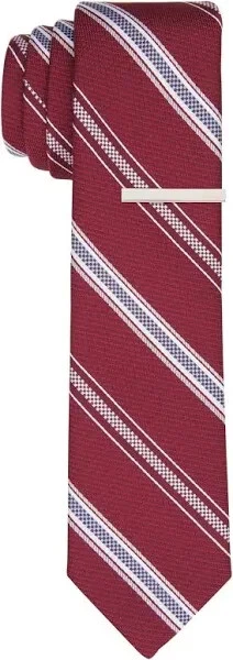 Corbata de cuello a rayas PERRY ELLIS PORTFOLIO rojo coñac Calvor NUEVA Foto 1 de 1