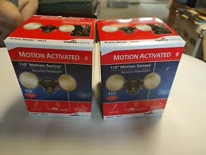 2- NEW Motion Activated Sensor Outdoor Security Flood Light , 110° Black MS34 - Picture 1 of 3