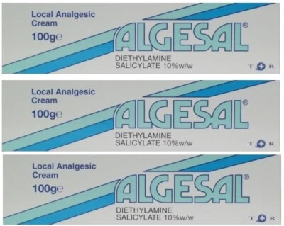 3 x Algesal Local Analgesic Cream - 100g