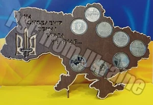 A full set of 8 medals City of Heroes Ukraine In a gift tablet (map of Ukraine) - Picture 1 of 18