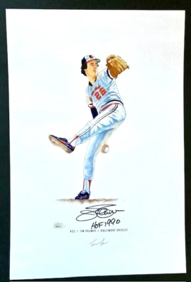 JIM PALMER BEAUTIFULLY SIGNED 12x18 LITHOGRAPH AUTHENTICATED BY JSA - Image 1 of 2