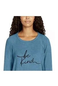 Sudadera Buffalo David Bitton Be Kind Talla XL Azul Inspirativa Athleisure - Imagen 1 de 6