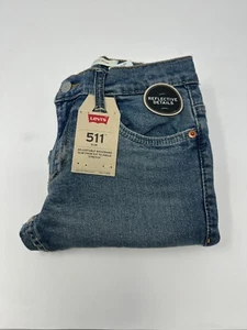 Levi’s Boys 511 Slim Fit Jeans Size 8 Regular (24x22) Blue Denim NWT Reflective - Picture 1 of 6