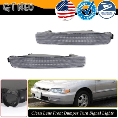 Luces de señal de giro del parachoques delantero Euro Clear Lens para Honda Accord 1996 1997 diestro+izquierdo Foto 1 de 4