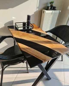 48" x 24" Elegant Epoxy Resin Tabletop – Perfect for Dining and Coffee Tables - Picture 1 of 7