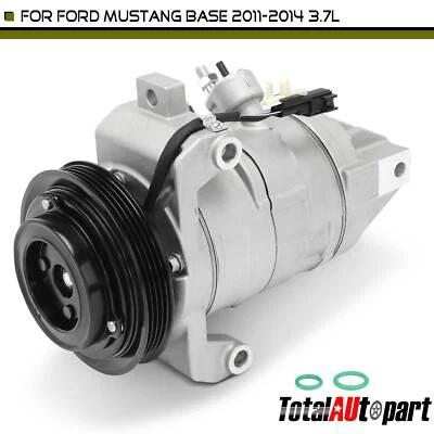 A/C Compressor with Clutch & Pulley for Ford Mustang 2011-2014 V6 3.7L DKS17D - Image 1 of 4