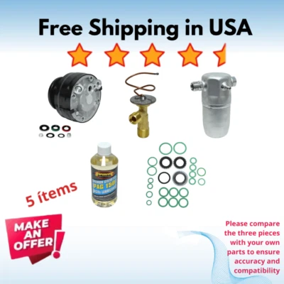 Compressor & Valve A/C Fit GMC  C1500 Suburban 1993, GMC C2500 Suburban 1993 - Image 1 of 4