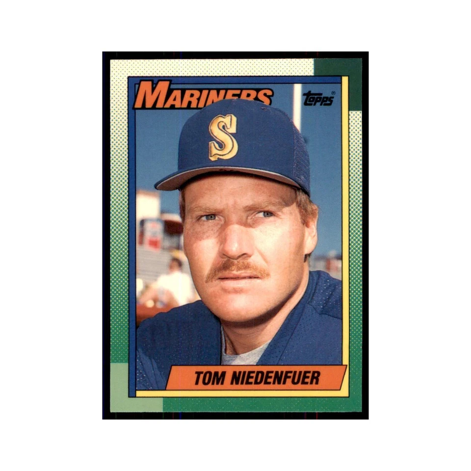 Tom Niedenfuer 1990 Topps Tiffany #306 Seattle Mariners Baseball Card NM - Image 1 of 3