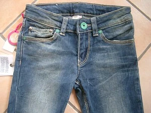 (C215) Nolita Pocket Girls used look Jeans Hose mit Nieten und Stickerei gr.104 - Picture 1 of 5