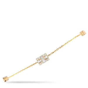 LB Exclusive 14K Yellow Gold 0.20ct Diamond Station Bracelet BR09802-Y - Picture 1 of 3