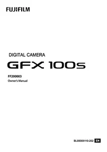 FUJI FUJIFILM GFX100S PRINTED INSTRUCTION MANUAL USER GUIDE HANDBOOK 368 PAGES - Picture 1 of 1
