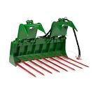 Titan 60-in Tine Bucket Attachment with 39-in Hay Bale Spears Fits JD