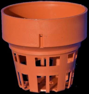 Orquídeas - Maceta Redonda, Amplio Canto, Naranja 10CM Plástico - Bild 1 von 4