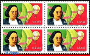 2040 BRAZIL 1985 BARTHOLOMEU DE GUSMAO, INVENTOR THE AEROSTAT, BALLOON BLOCK MNH - Picture 1 of 2