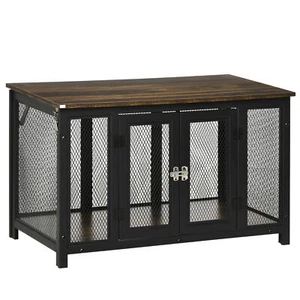Large Dog Crate Furniture End Side Table Heavy Duty Indoor Puppy Pet Kennel Cage - Picture 1 of 9
