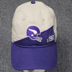 Minnesota Vikings Hat 9wenty Purple Beige Colorblock New Era Cap Strapback - Picture 1 of 7
