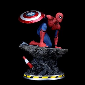 Captain America Figure 1/4 Spider Man With Shield Statue GK Model Statue Collect - Picture 1 of 8